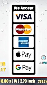 a tv screen showing a number of different payment options